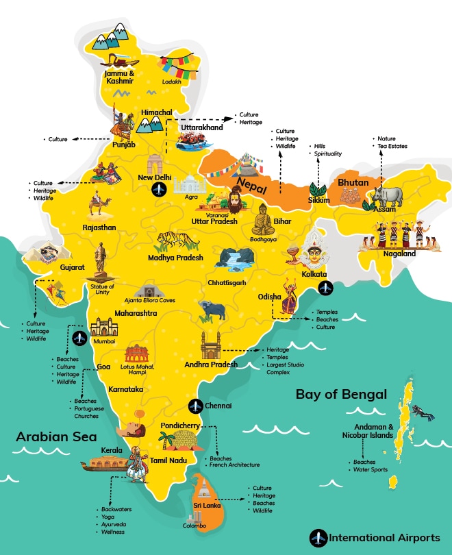 veenaworld india map