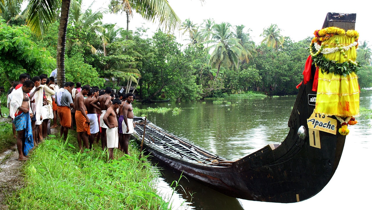 A typical snake boat