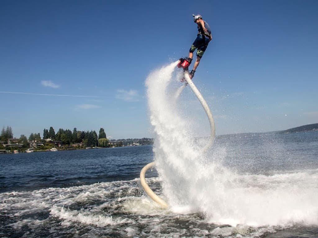 Fly-boarding at Goa