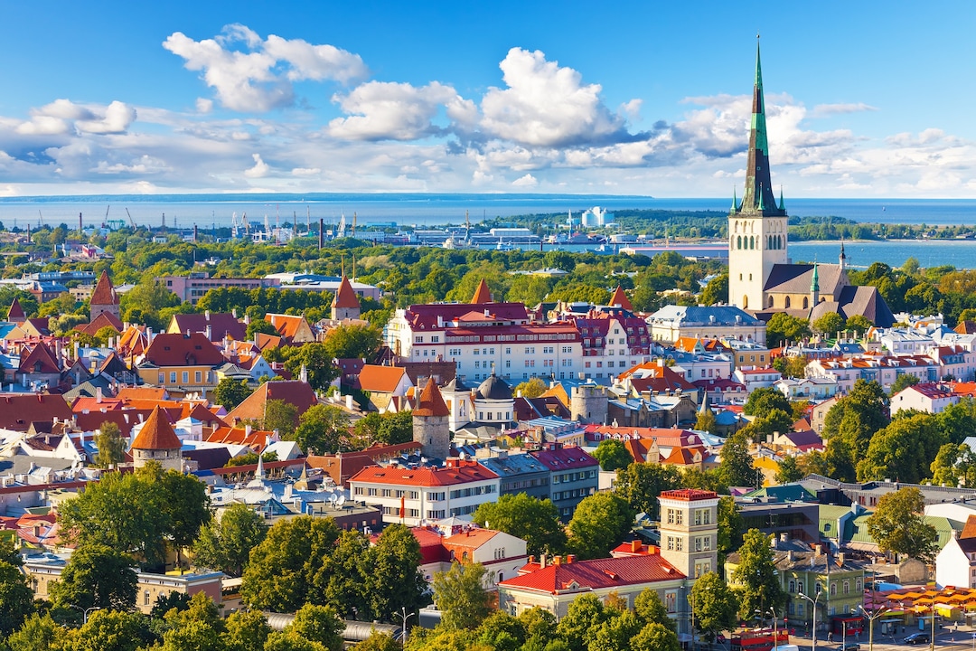 Aerial Panorama Of Tallinn