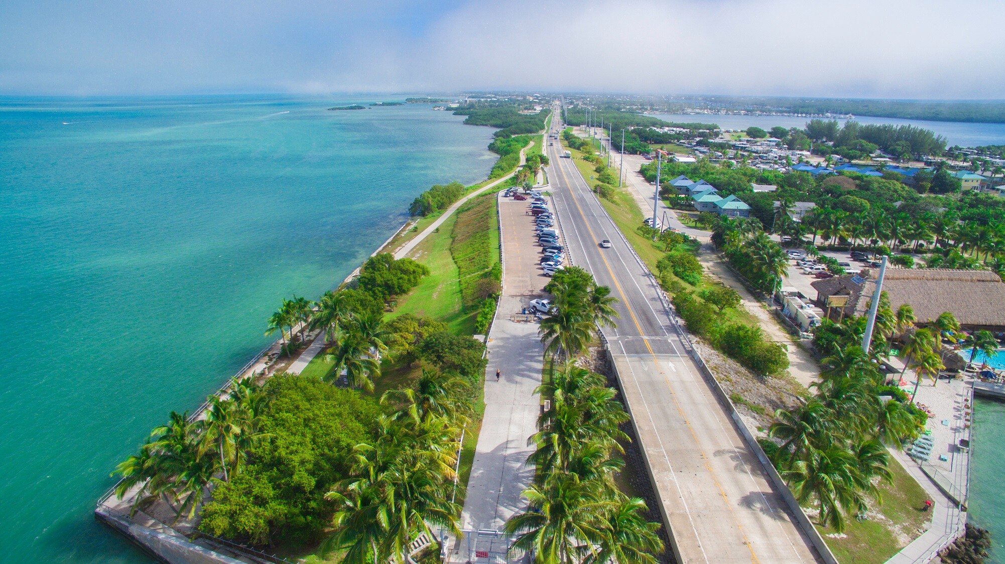 Shutterstock 406559296 Seven Miles Bridge. Florida Keys. Aerial Photo