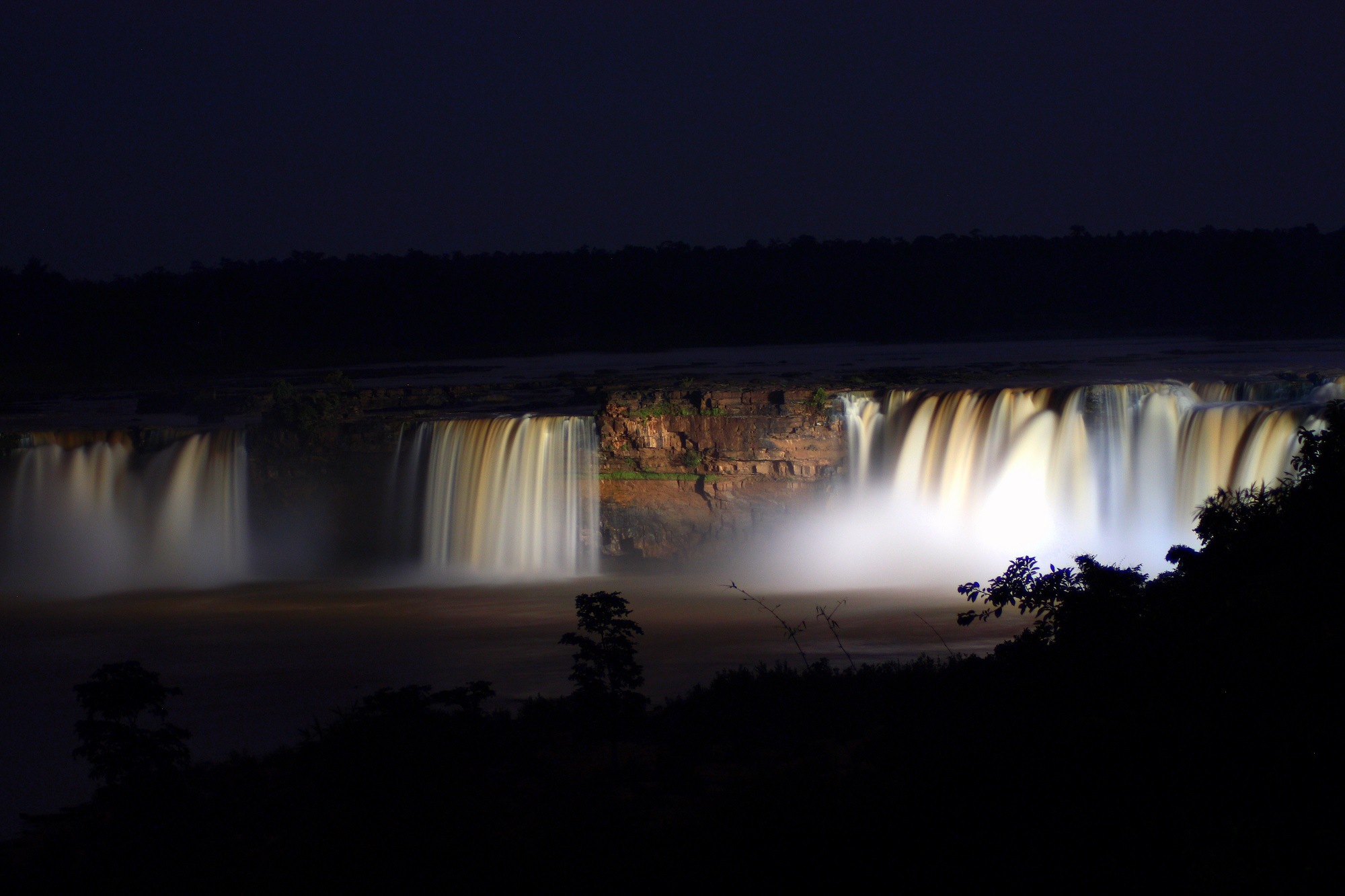 11 Chitrakot Falls At Night