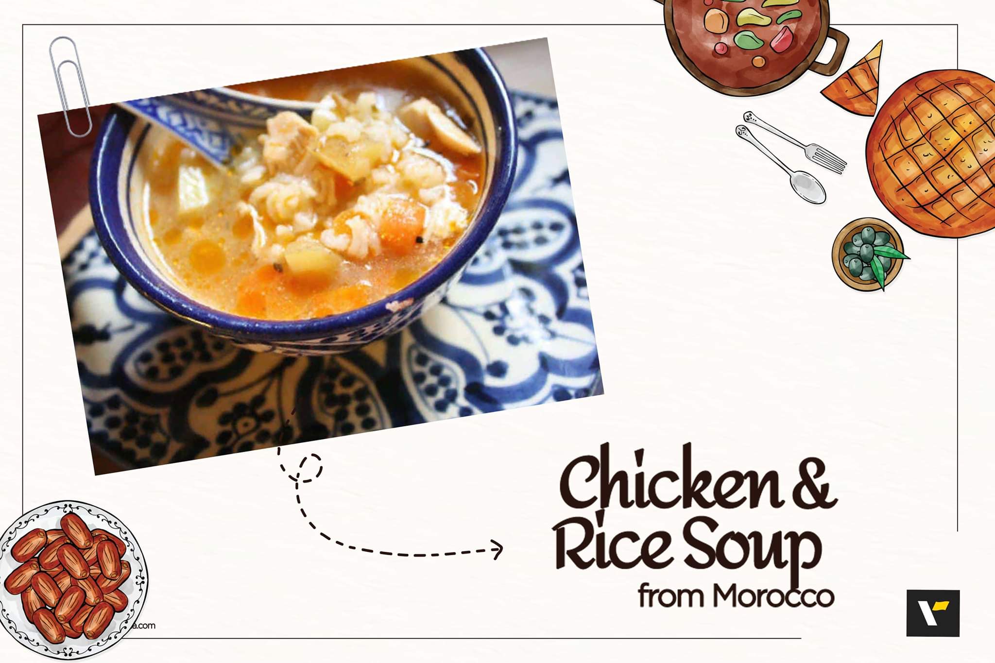 Chicken and Rice Soup from Morocco