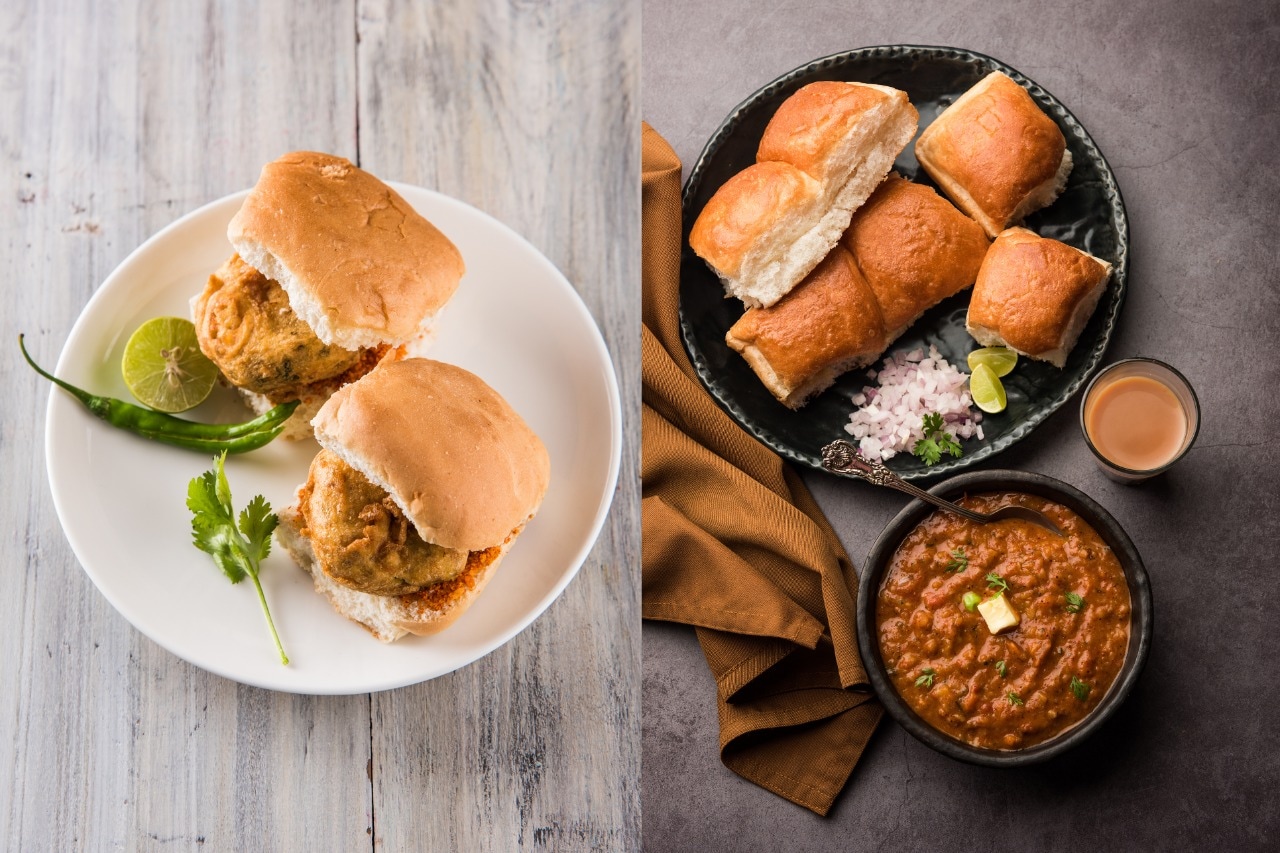 Which city is famous for its Pav Bhaji & Vada Pav?