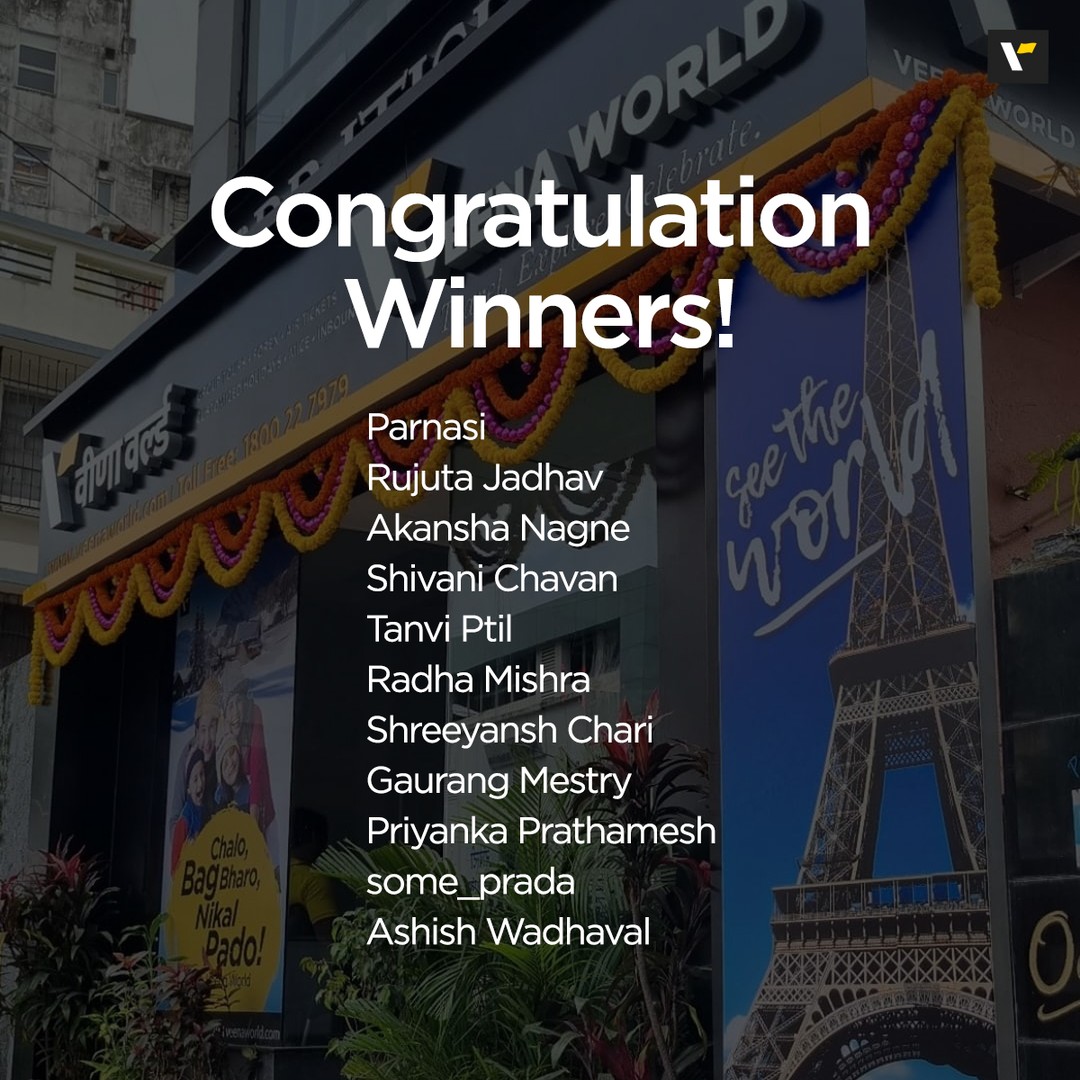 Congratulations to all winners. You've won a special gift hamper from Veena World. Please check your DM for details. #ContestAlert #VeenaWorld