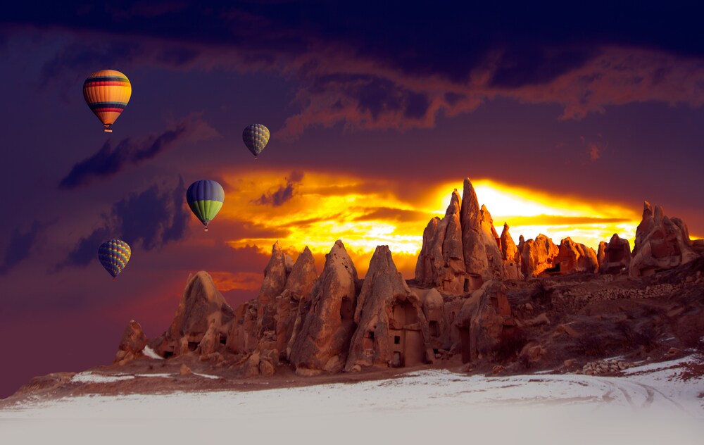 hot air balloon ride in Cappadocia