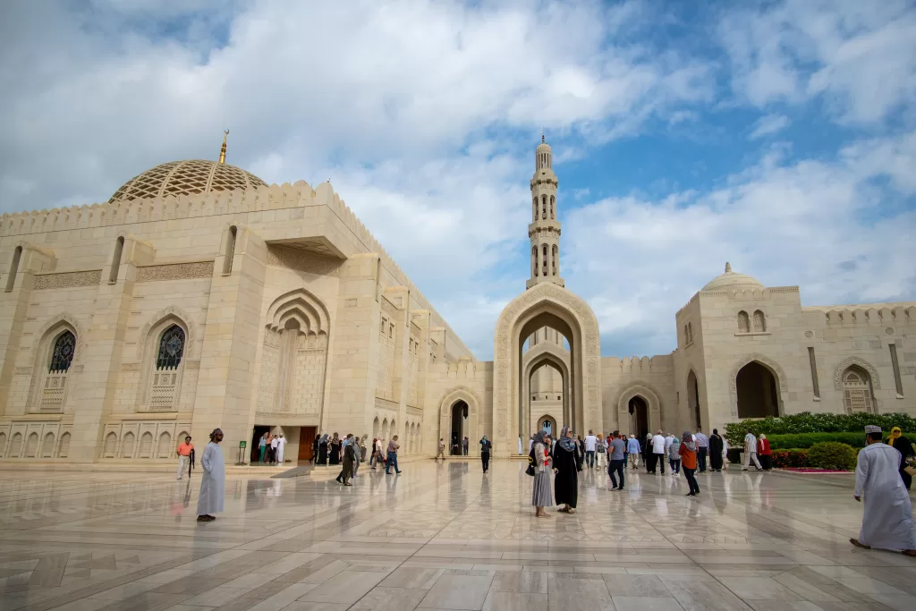 Pray at Sultan Qaboos Grand Mosque