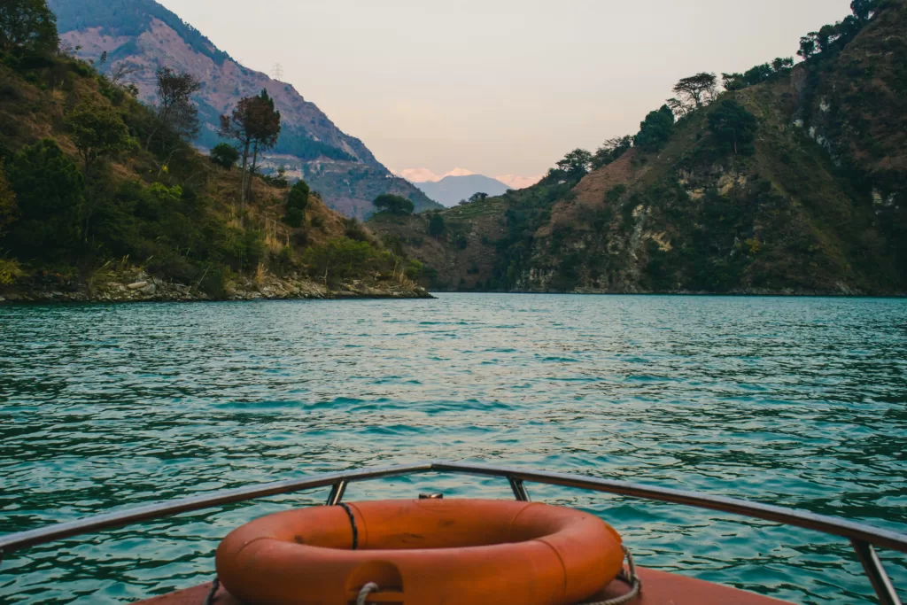 Boating at Chamera Lake