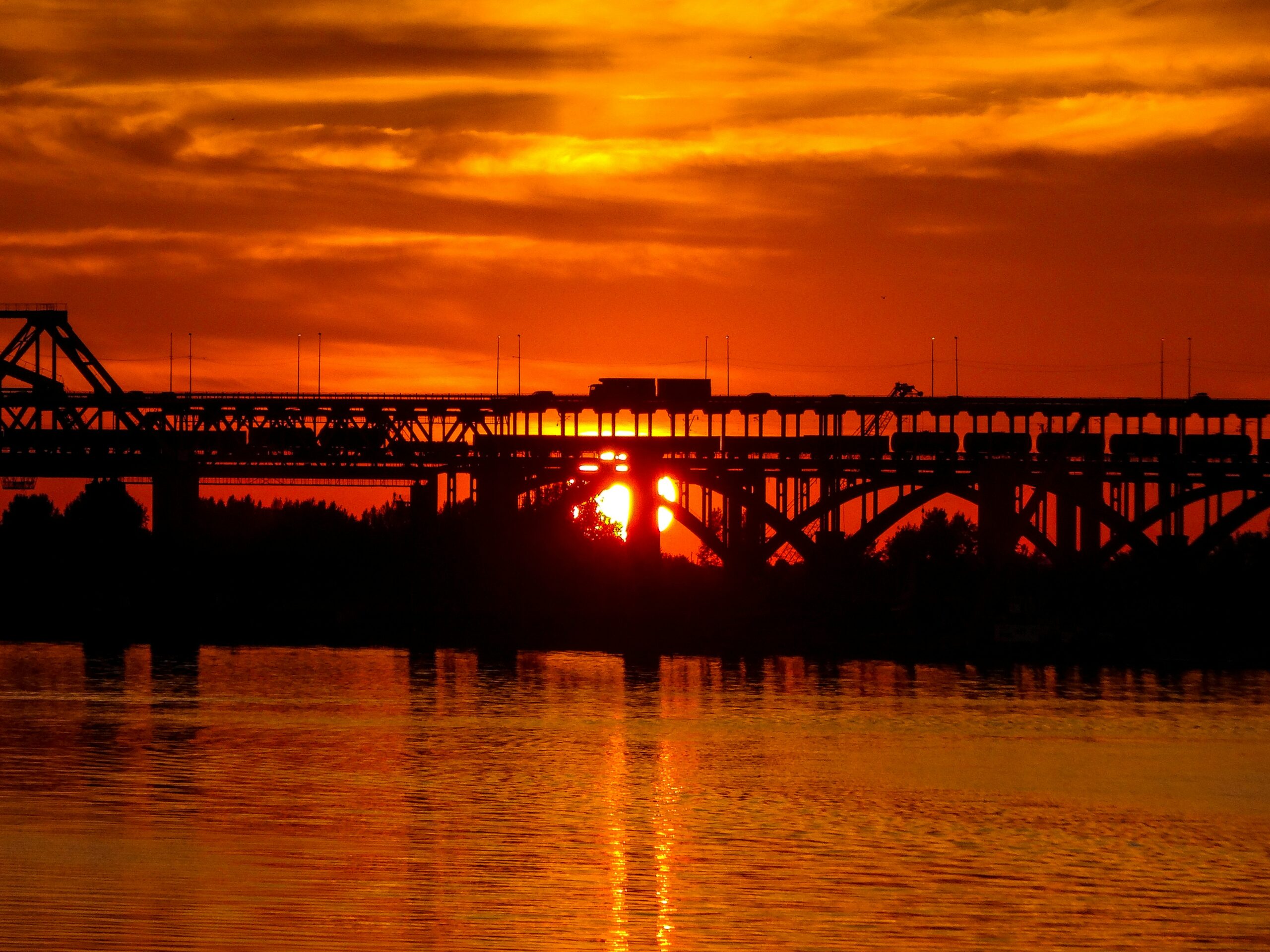 Sunset from the New Yamuna Bridge